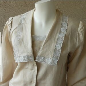 Dark Academia Vintage Collared Blouse